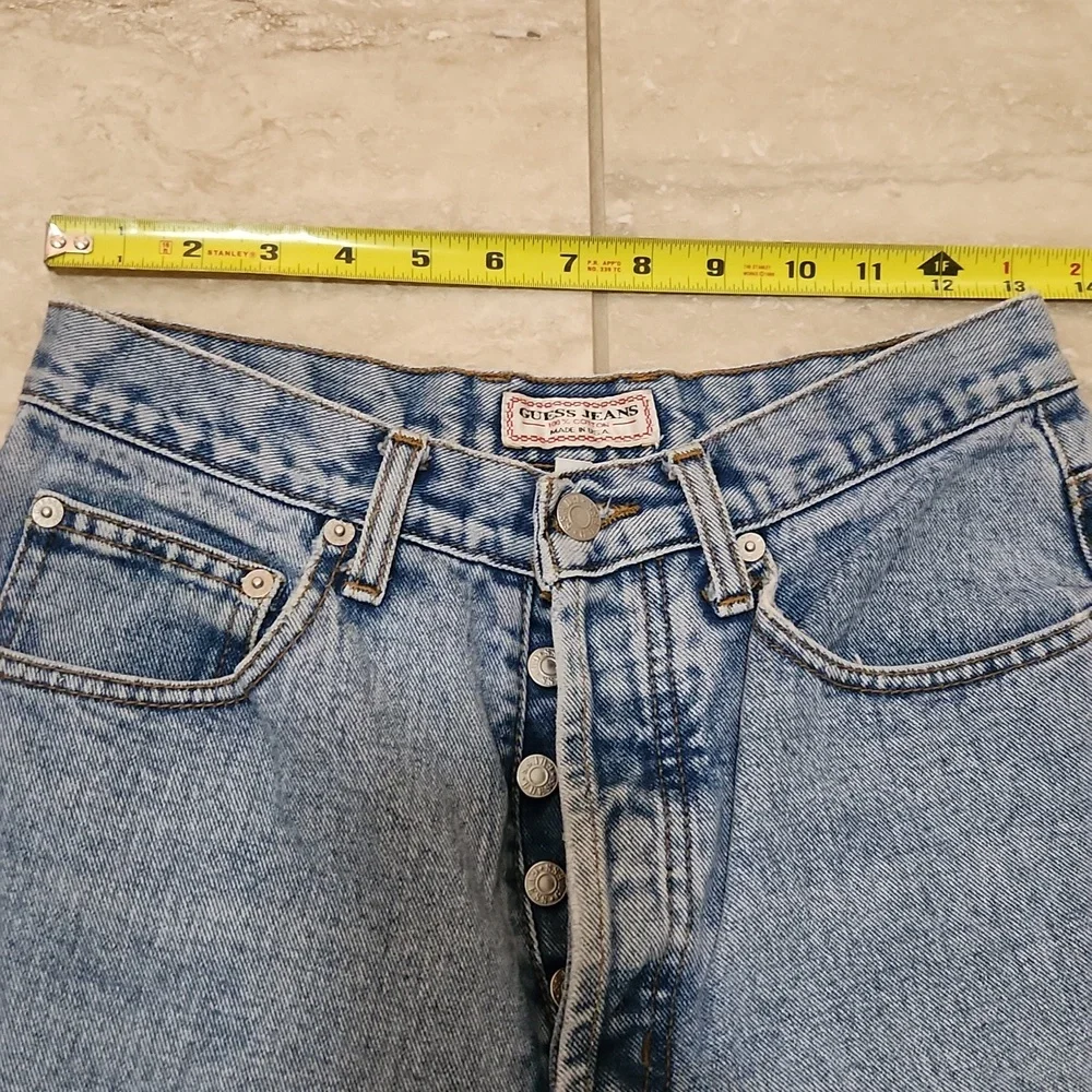 Vintage Guess by Marciano USA Acid Wash Mom Jeans High Rise Tapered Leg 30 Long - Picture 5 of 14